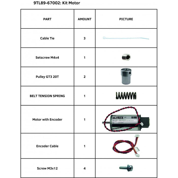 Kit de motor Summa para la serie Summa S One (9TL89-67002)
