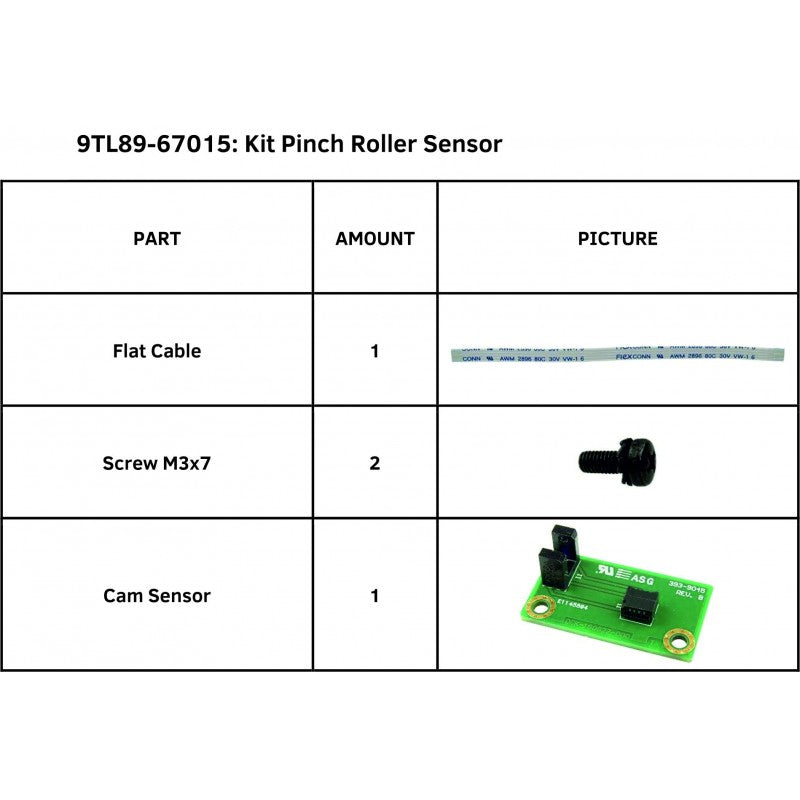 Sensor de rodillo de presión del kit SummaCut para la serie Summa S One (9TL89-67015)
