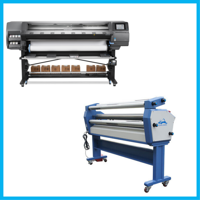 PAQUETE - HP Latex 370 de 64" - Reacondicionada (90 días, 1, 2, 3 o 4 años de garantía) + Laminadora en frío Ving de 63" totalmente automática de baja temperatura y formato ancho, con asistencia térmica.