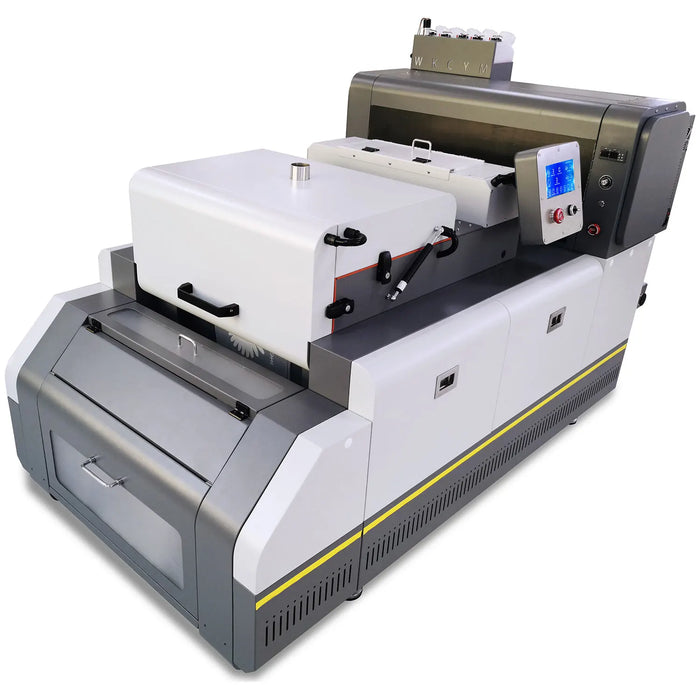 Sistema de impresión DTF multifunción Legend Pro de 14,57 pulgadas (370 mm) con impresora DTF (cabezales de impresión duales Epson I3200-A1), agitador de polvo y secador