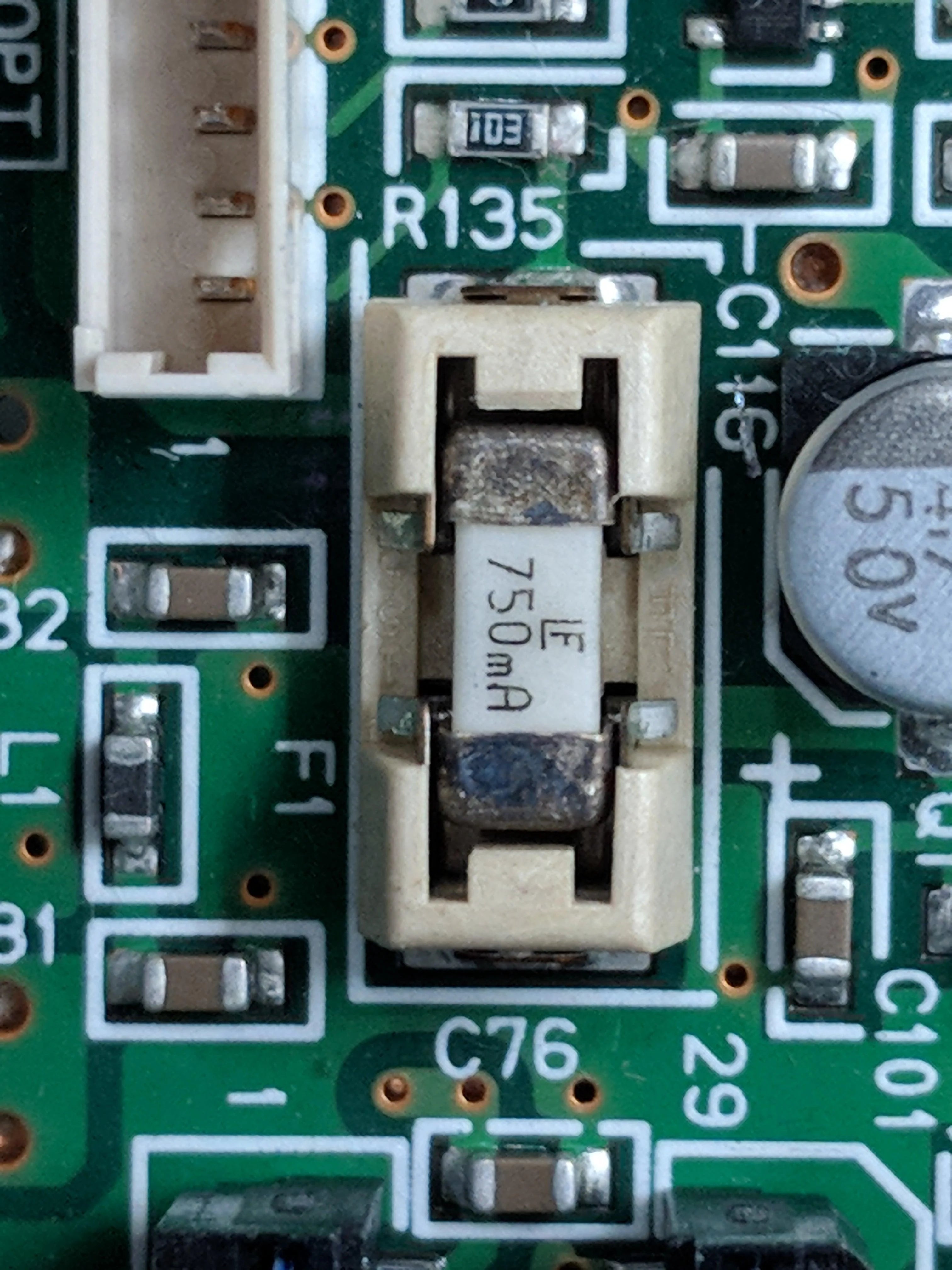 Mutoh PN 60501-0003 (Fusible de cabezal de 0,750 mA)