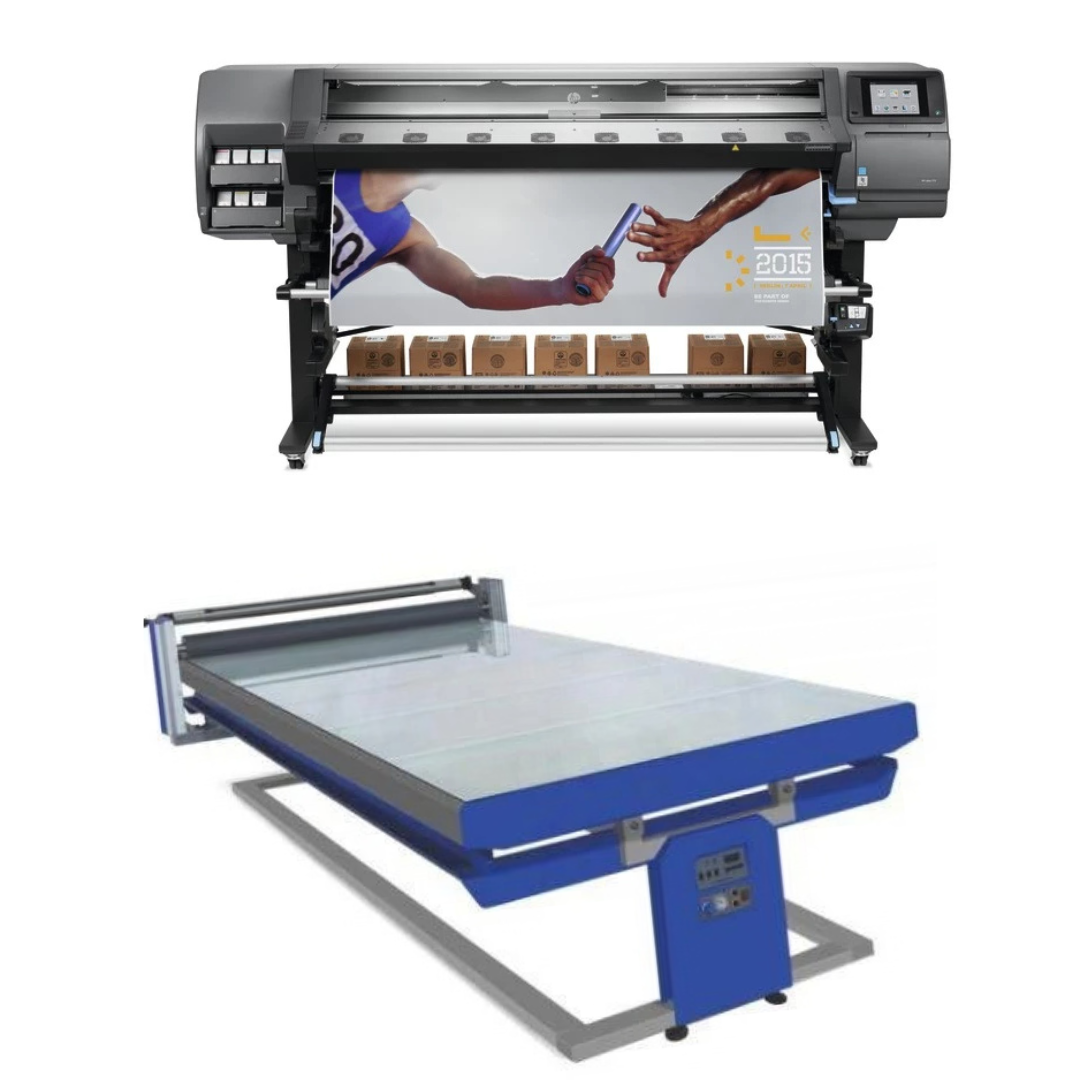 BUNDLE - HP Latex 370 64"- Refurbished (90 Days Warranty) + 67in x 126in Flatbed Hot and Cold Laminator for Rigid & Flex Media - New