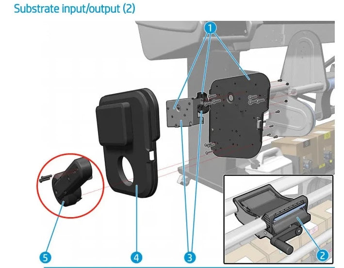 Cubiertas y soportes MIMO para HP Latex series 560 y 570 (M0E29-67042) - Nuevo
