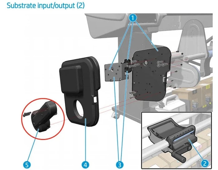 Elevador de rollos pesados para las series HP Latex 560 y 570 (M0E29-67091) - Reacondicionado