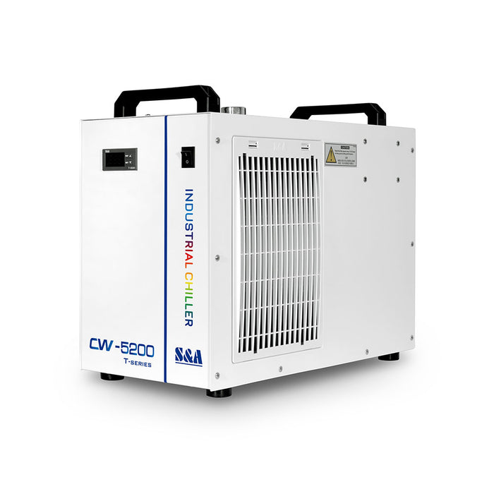 Enfriador de agua industrial S&A 5200TH para grabador de CO2 de 130 W o husillo CNC, refrigeración por agua, CA 1P 220 V 50 Hz
