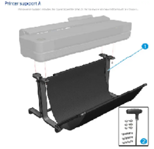 Conjunto de soporte para la serie HP DesignJet T650, T630 de 36 pulgadas (5HB10-67002)
