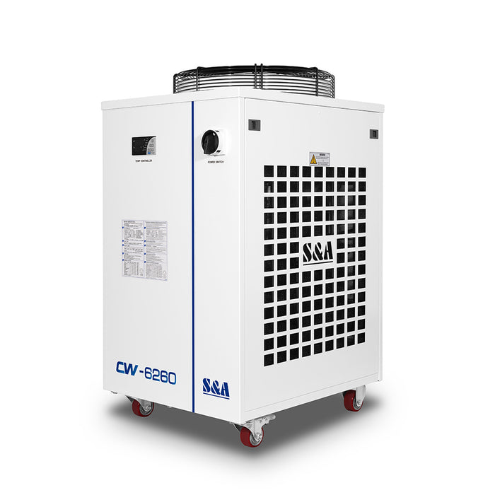 Enfriador láser S&A CW-6260 de 220-240 V y 60 Hz para cortadora, soldadora y grabadora láser de CO2 industrial