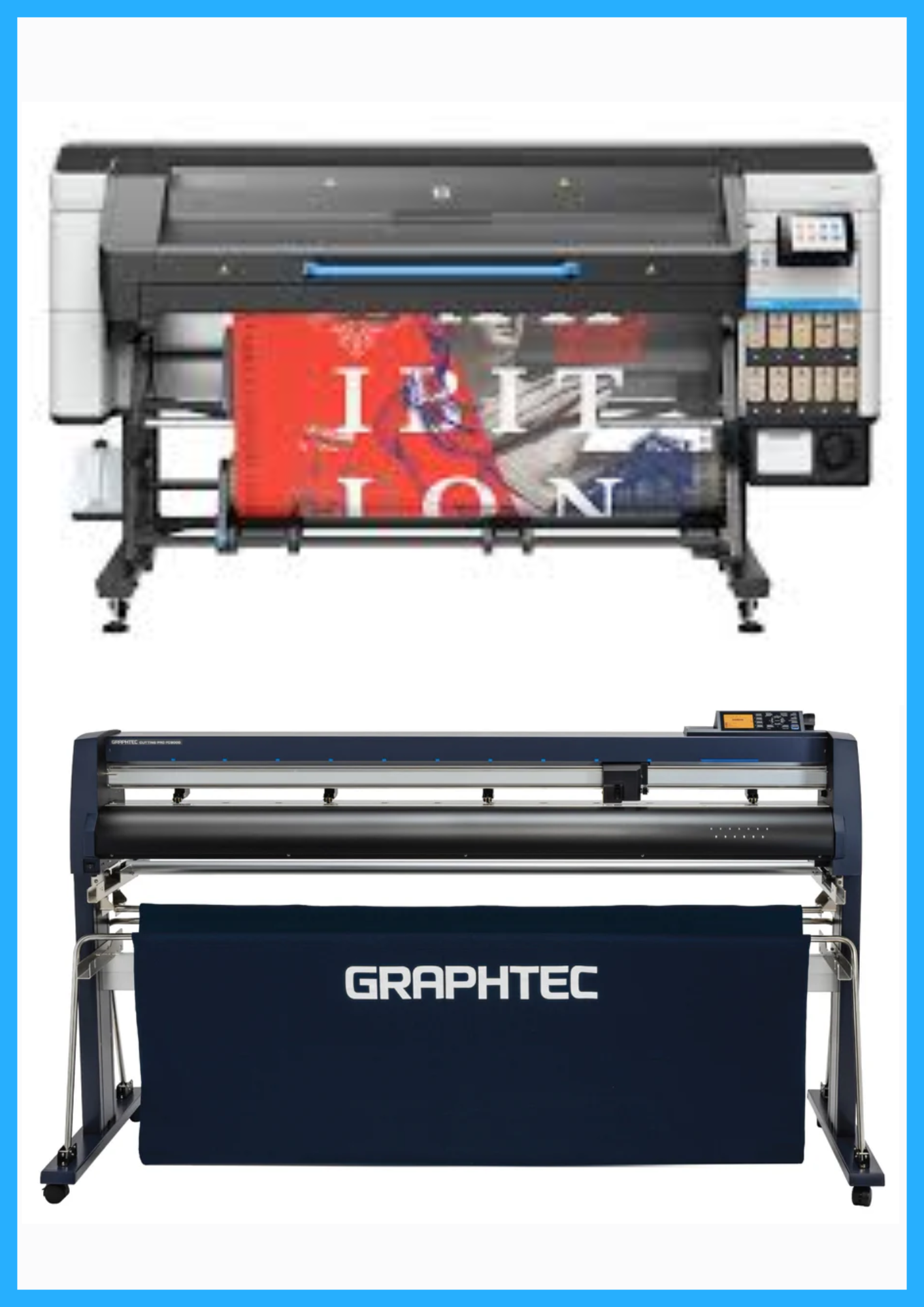 PAQUETE - Impresora HP Latex 830W de 64" de formato ancho - Nueva + Cortadora Graphtec FC9000-160 de 64" de formato ancho - Nueva