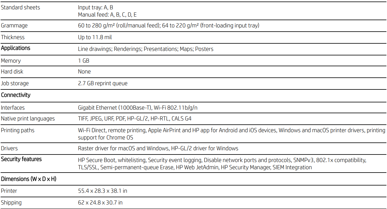 Impresora de gran formato HP DesignJet XT950 de 36" - Nueva
