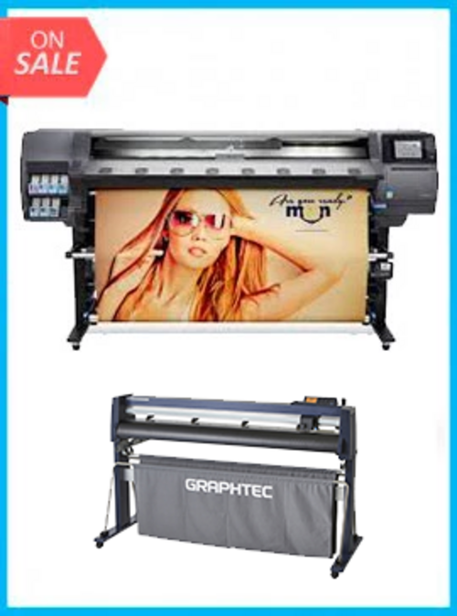 PAQUETE - Impresora HP Latex 360 de 64" - Reacondicionada (90 días, 1, 2, 3 o 4 años de garantía) + Cortadora Graphtec FC9000-160 de 64" (162,6 cm) de ancho - Nueva