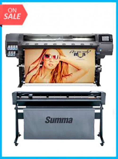 PAQUETE - Impresora HP Latex 360 de 64" - Reacondicionada (90 días, 1, 2, 3 o 4 años de garantía) + Cortadora de vinilo Summa S Clase 3 D160 de 62" - Nueva