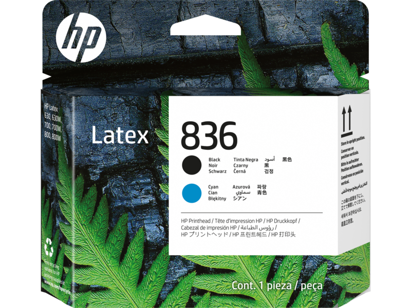 Cabezal de impresión HP 836 negro/cian para Latex 630, 630W, 700, 700W, 800, 800W - 4UV95A