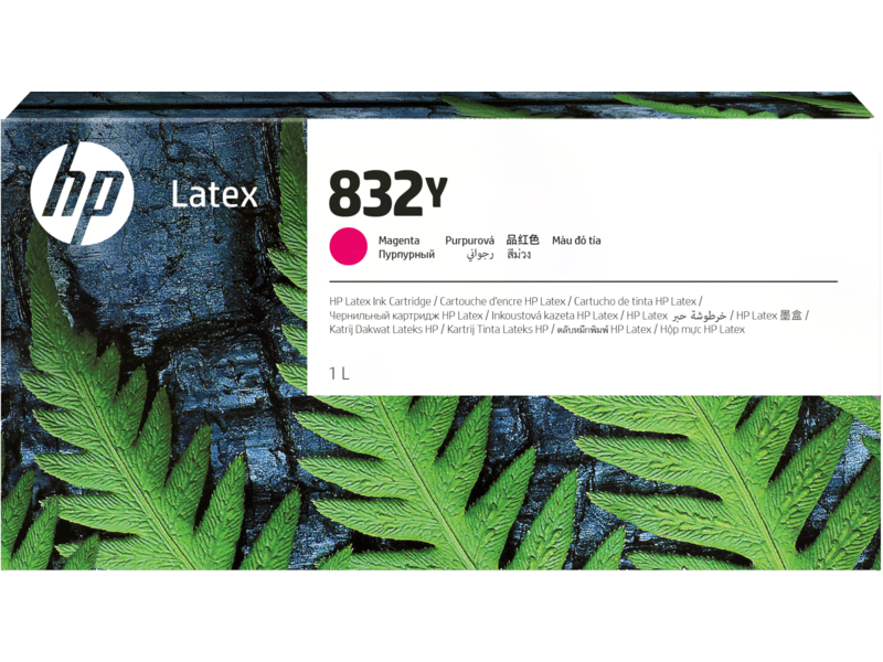 Cartucho de tinta Latex HP 832Y de 1 litro magenta para Latex 800 (4UV07A)