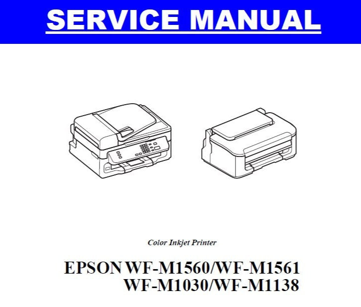 Manual de servicio de EPSON WorkForce WF-M1560 M1561 M1030 M1138