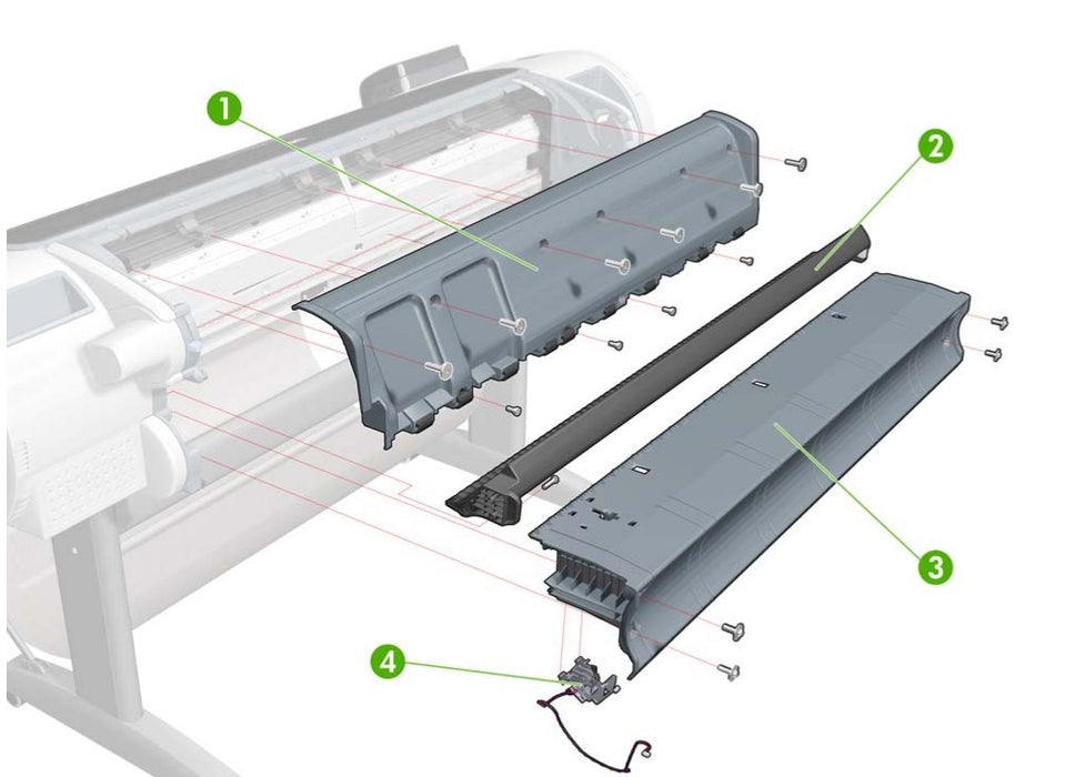 Limpieza para las series HP Designjet T1200, T770, T790, T1300, Z5400 y Z5600 de 44 pulgadas (CH538-67039)
