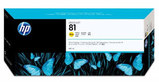 EN OFERTA - Cartucho de tinta colorante amarilla HP 81 para impresoras HP Designjet 5500, 5500PS, 5000 y 5000PS - C4933A
