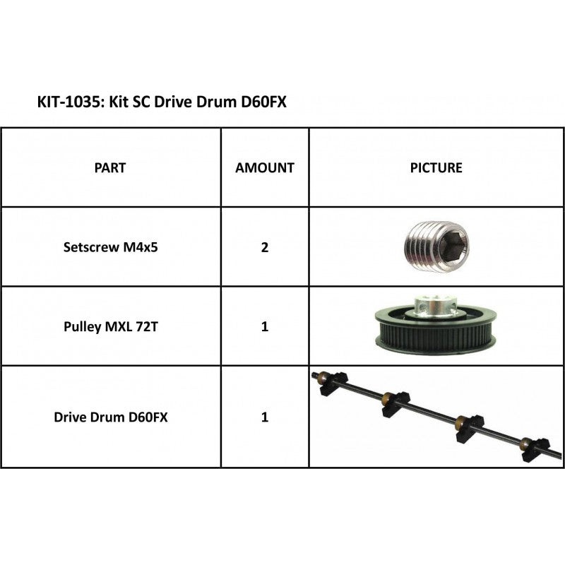 Kit Summa SummaCut SC Drive Drum D60FX (KIT-1035)