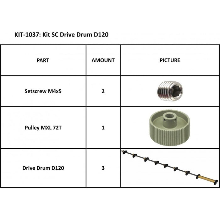 Tambor de accionamiento SC para SummaCut serie D120 (KIT-1037)