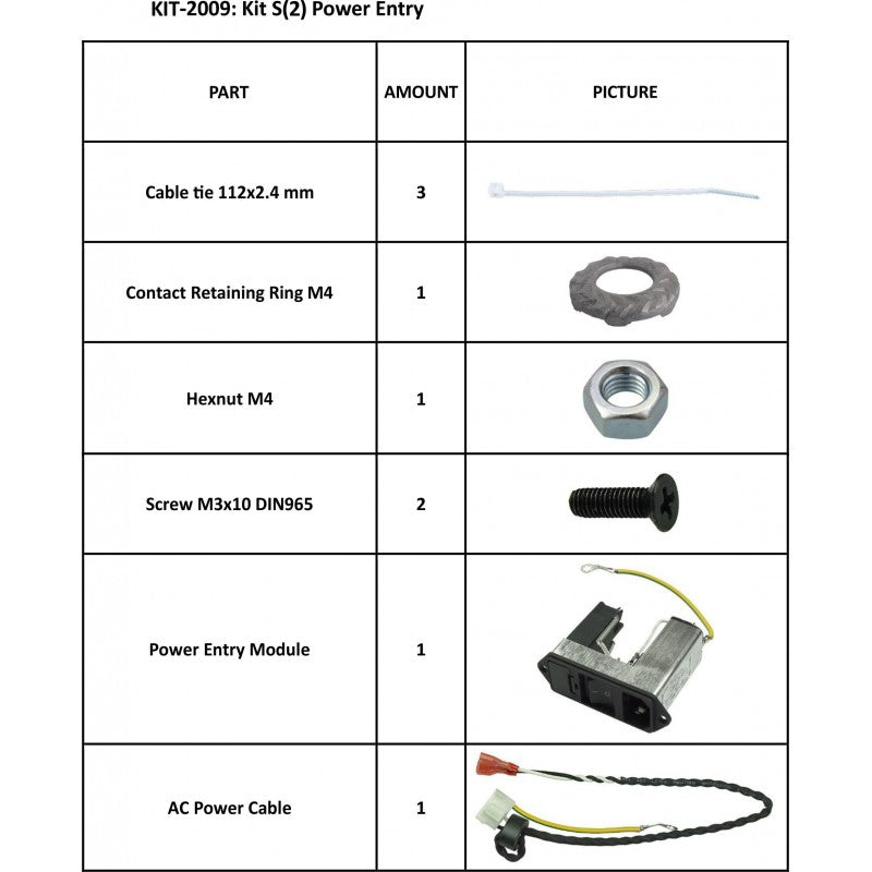 Entrada de potencia para la serie Summa S(2)Class (KIT-2009)