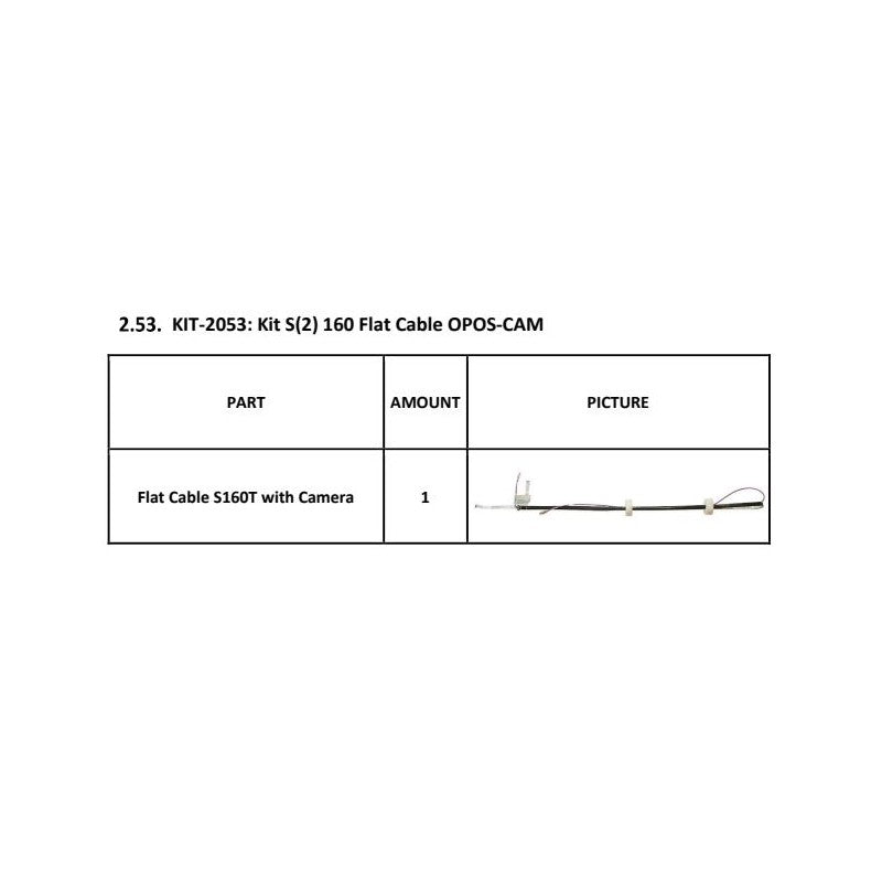 Kit de cables planos Summa OPOS CAM S160T para Summa Clase S (S(2) Serie 160-T) (KIT-2053)