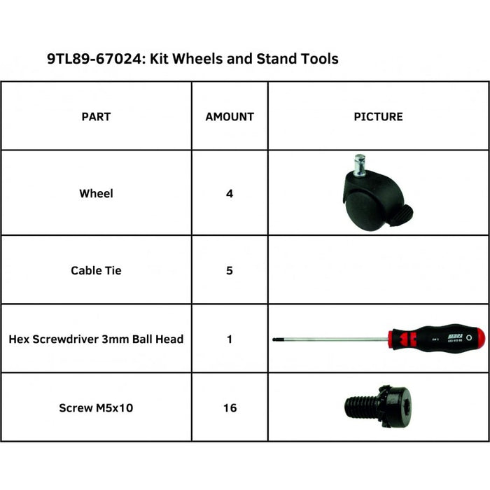 Kit de ruedas y soporte SummaCut para la serie Summa S One (9TL89-67024)