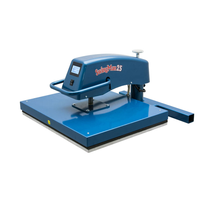 Prensa térmica manual digital abatible HIX Swingman25 con platina de 20" x 25"