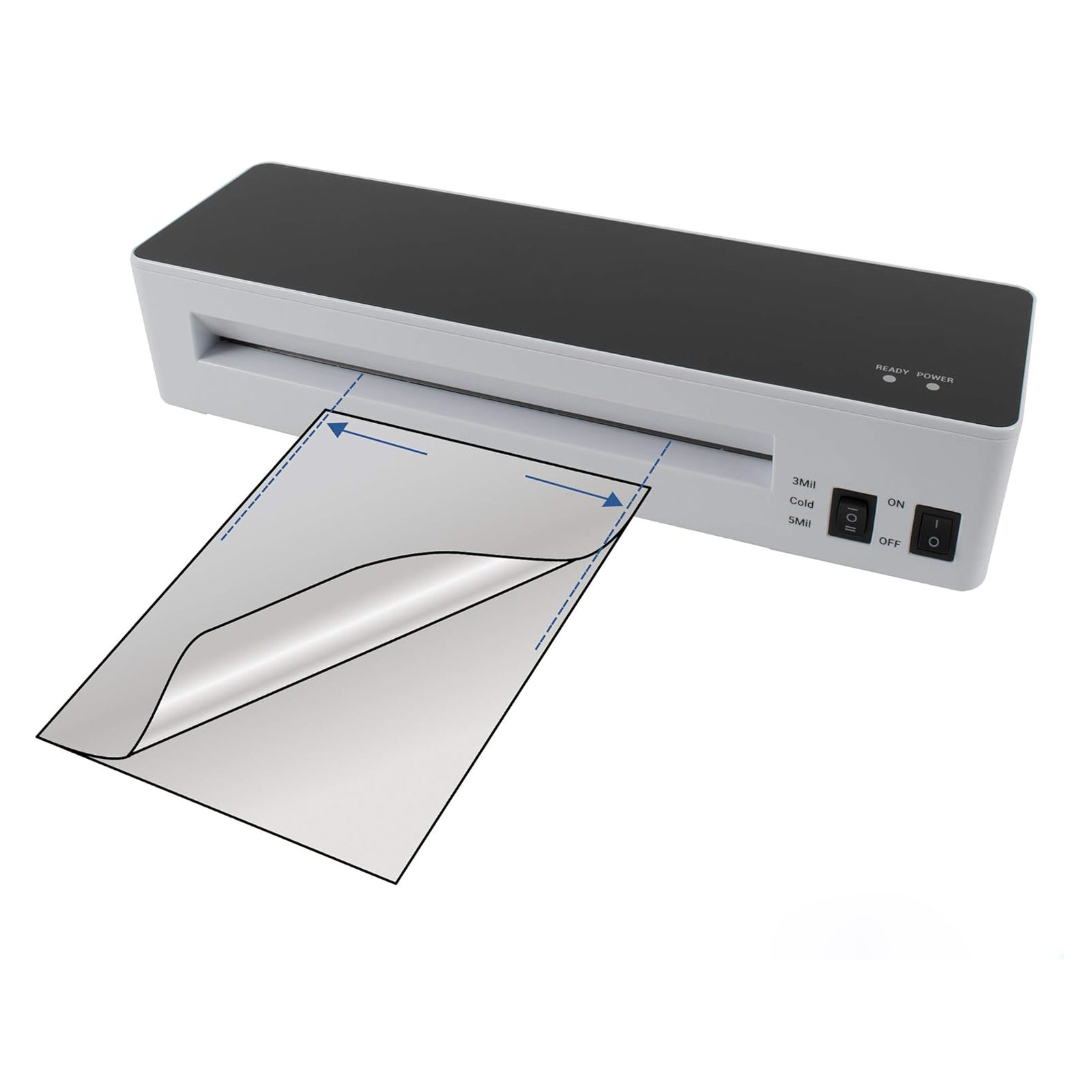 Plastificadora portátil A3 de 13 pulgadas con dos rodillos y cubierta de vidrio