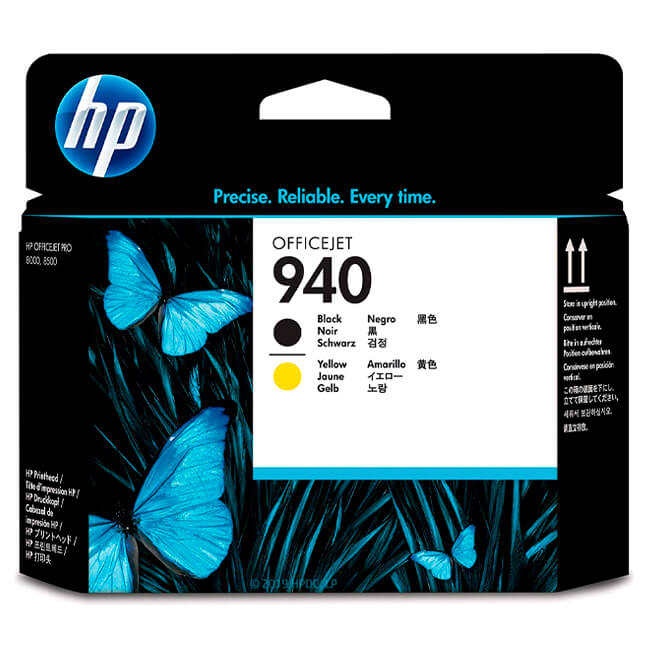 Cabezal de impresión HP 940 negro/amarillo para HP Officejet Pro serie 8000 y 8500 - C4900A