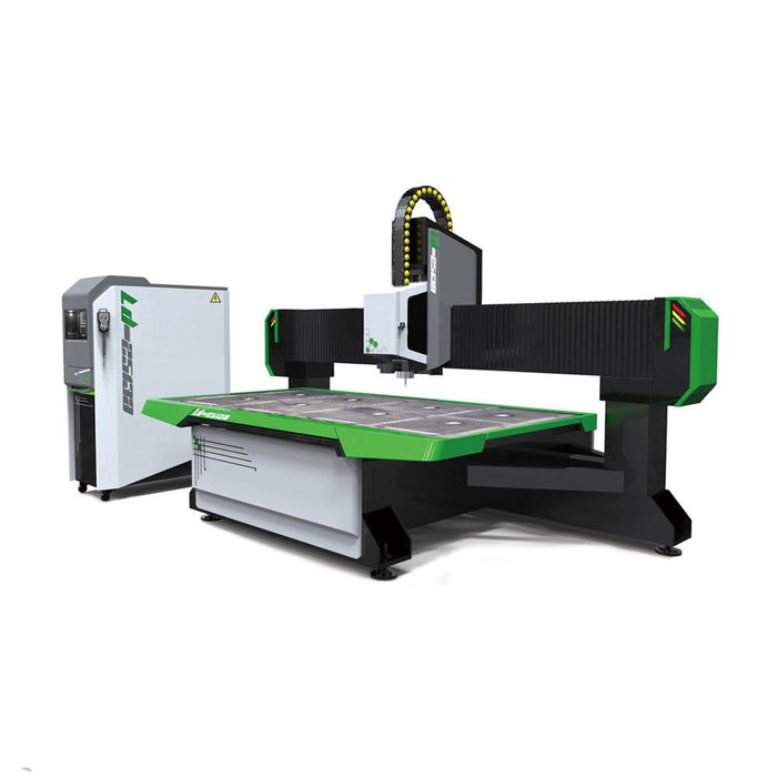 Máquina fresadora CNC de 2500 mm x 1300 mm (98" x 51") con husillo italiano de 9 kW (ATC) y sistema de vacío.