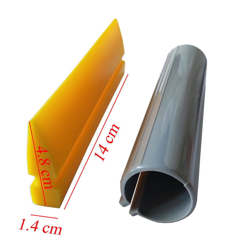 5.5" Silicone Yellow Turbo Squeegee (14cm Width) Window Household Cleaning Tool