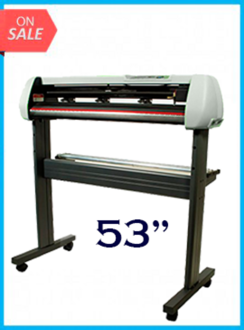 Cortadora de vinilo de 53" con soporte y software de diseño y corte - Nueva