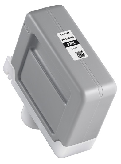 Depósito de tinta negra fotográfica Canon PFI-1300PBK (330 ml) para imagePROGRAF PRO-2000, PRO-2100, PRO-4000, PRO-4000S, PRO-4100, PRO-4100S, PRO-6000S, PRO-6100, PRO-6100S - 0811C001AA