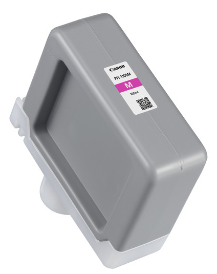 Depósito de tinta pigmentada magenta Canon PFI-1100M (160 ml) para imagePROGRAF PRO-2000, PRO-2100, PRO-4000, PRO-4000S, PRO-4100, PRO-4100S, PRO-6000S, PRO-6100, PRO-6100S - 0852C001AA
