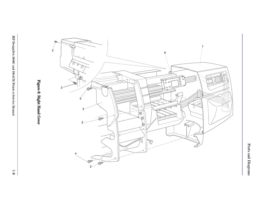 Soporte para guía de referencia rápida - Para impresoras HP DesignJet 1050C y 1055CM (C6071-60154)