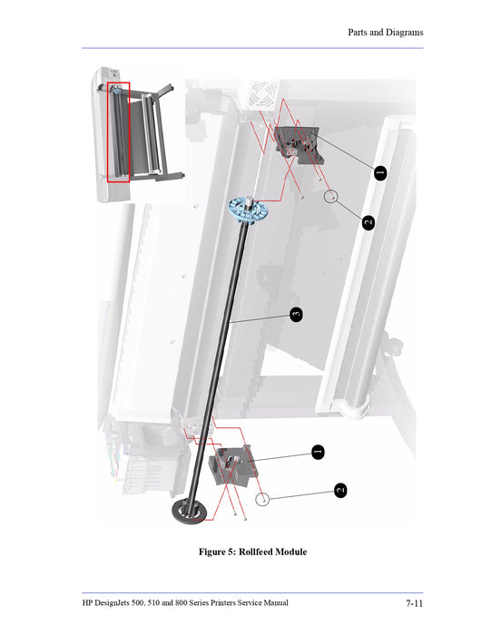 0625-0008 Tornillo Plas M4 1 pulg. Para impresoras HP DesignJets series 500, 510 y 800