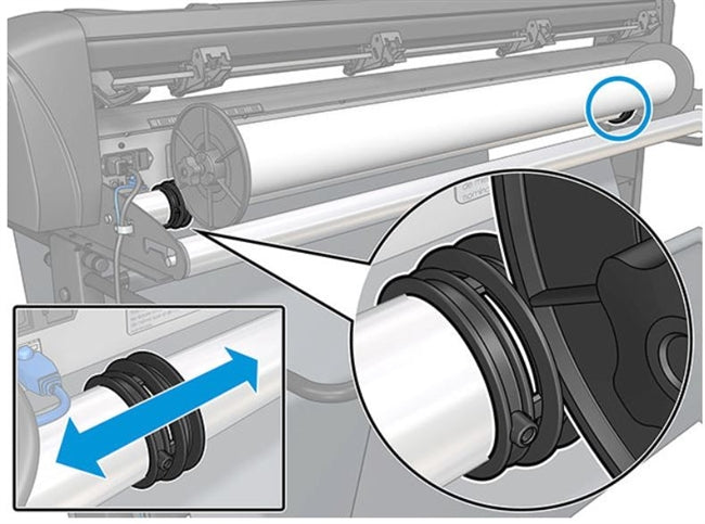 Bridas de material HP de 2" para cortadoras HP Latex de 54" y 64" - 1UP27A