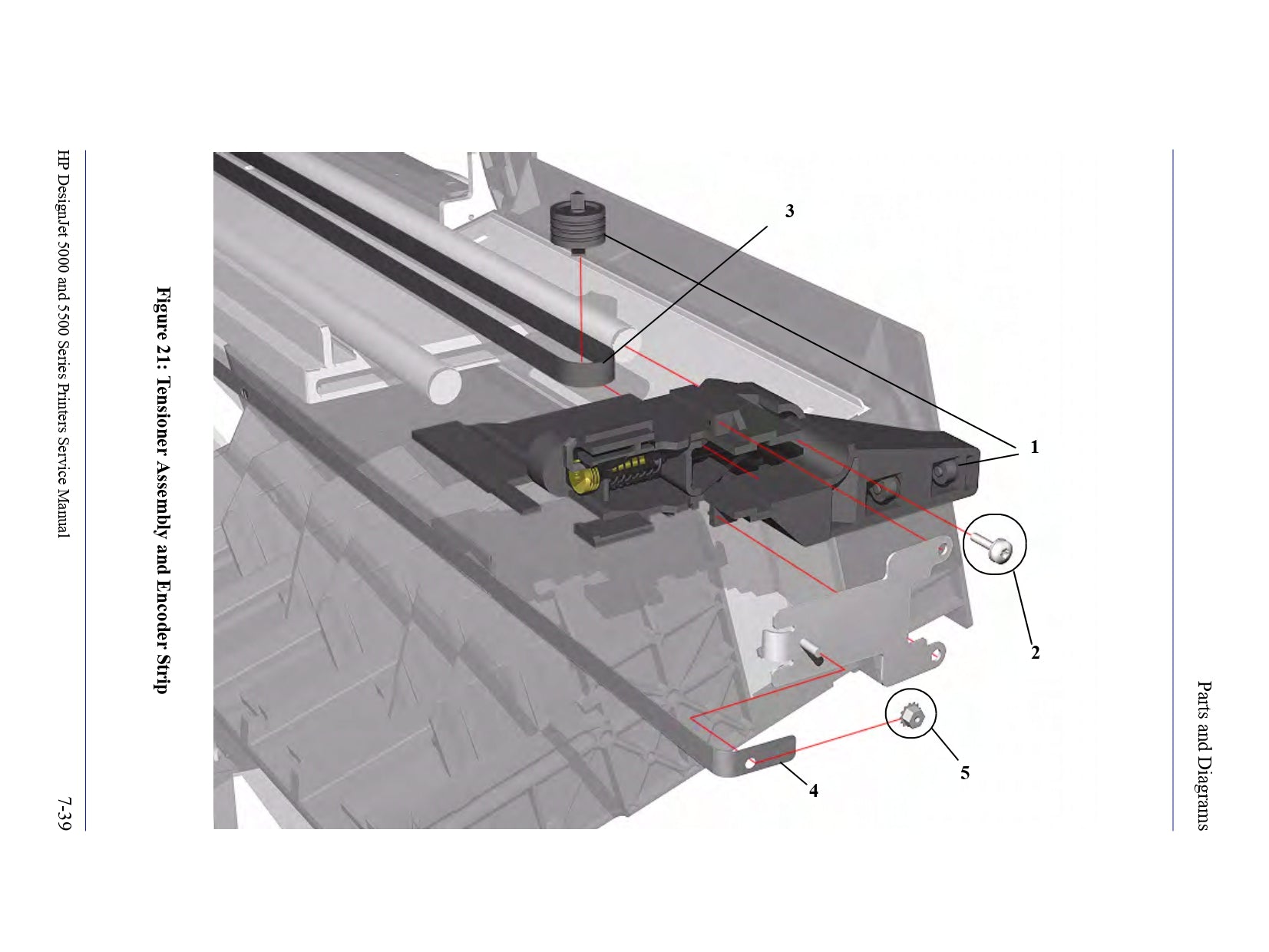 Correa de transporte para impresoras HP DesignJet 5000/5500 - Modelo de 60" (C6095-60183)