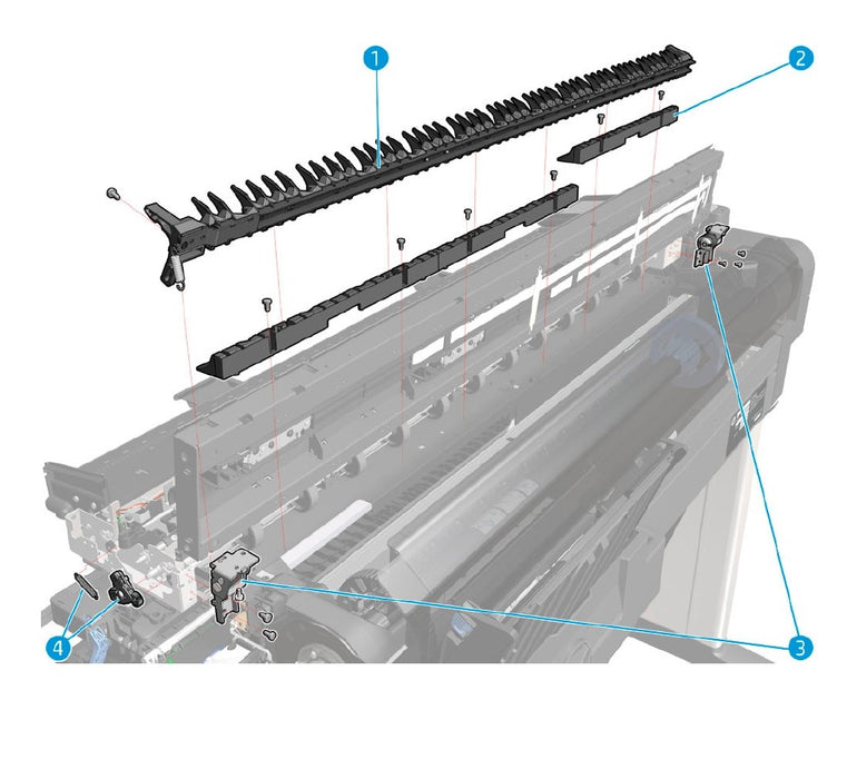 Kit de tren de engranajes de superficie de calibración SV para la serie HP DesignJet T830 (F9A30-67028)