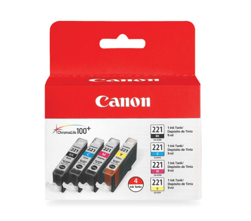 Paquete de tanques de tinta de 4 colores Canon CLI-221 - 2946B004