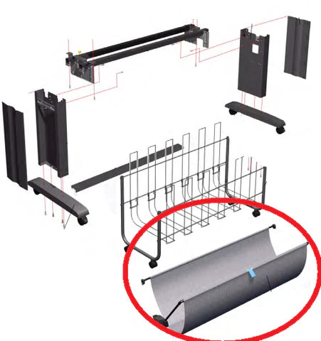 Contenedor de medios (conjunto de cesta) para las impresoras HP Designjet 4000/4500/4520/4020 (Q1271-60175) - Reacondicionado