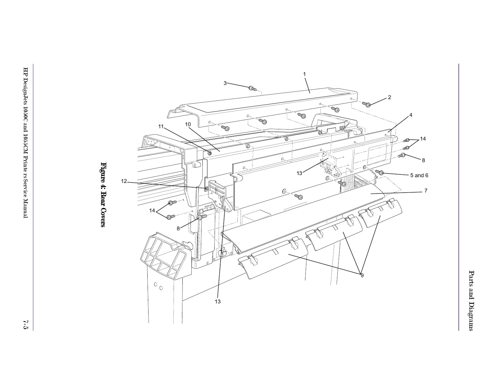 Tornillo 0515-4228 para impresoras HP DesignJet 1050C y 1055CM