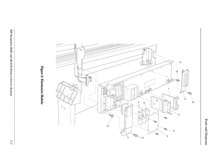Cubierta DIMM - Para impresoras HP DesignJet 1050C y 1055CM (C6072-60176)