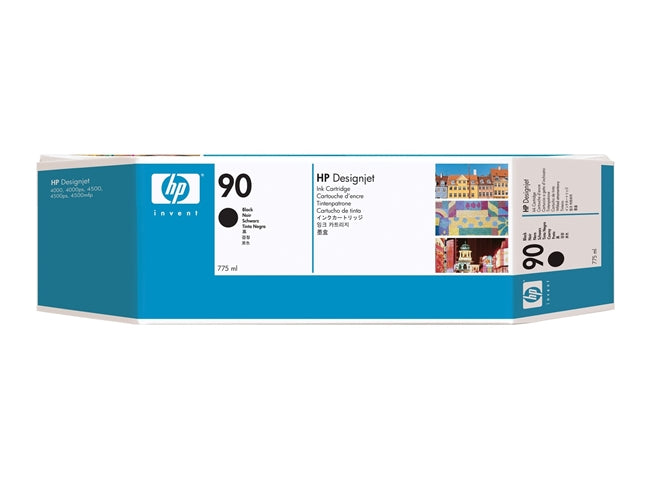 Cartucho de tinta negra HP 90 de 775 ml para impresoras HP DesignJet 4000, 4020, 4500 y 4520 (C5059A) - Nuevo