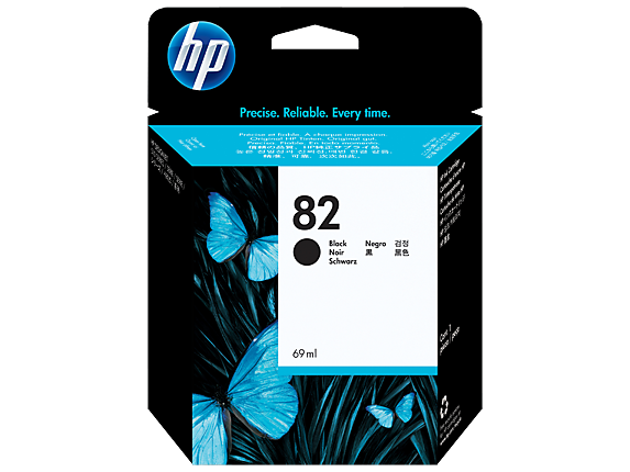 Cartucho de tinta negra HP 82 de 69 ml para DesignJet 510 - CH565A