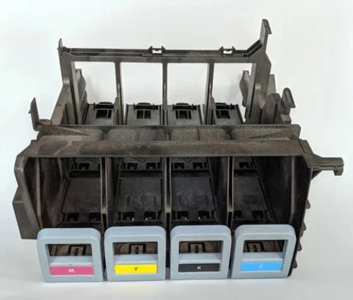 Estación de suministro de tinta superior con bandejas - Para HP Designjet L26500 y Latex 260, 210 Series (CH955-67013) - Reacondicionada