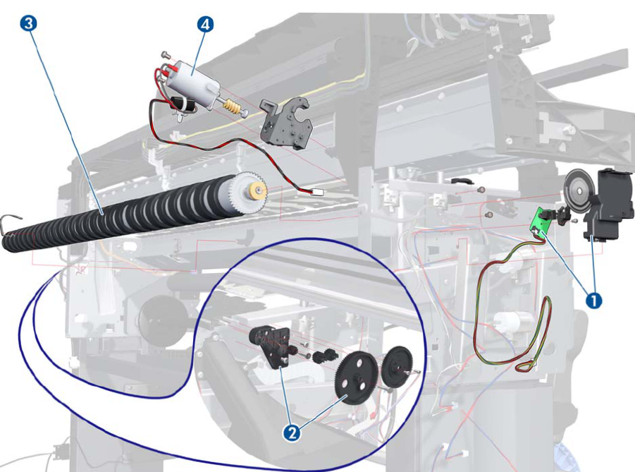 Conjunto de rodillos de accionamiento de papel para las series HP Designjet Z6100, Z6200, Z6600, Z6800, L25600 y L26100 de 60 pulgadas (Q6652-60109)