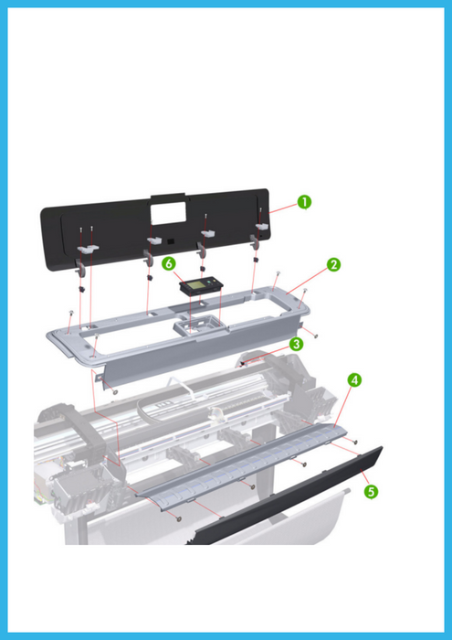 Top cover assembly - For the 44-inch DesignJet Z5200 photo printer series CQ113-67002 www.wideimagesolutions.com 148.01