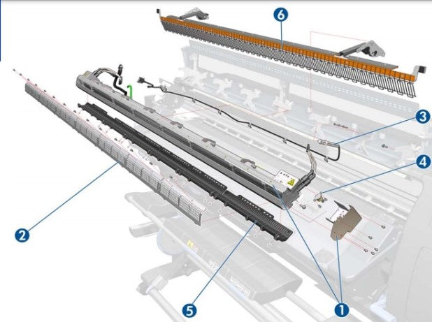 HP CQ869-67054 SPI Dryer Plastic Isolators for HP Designjet L26500 printer www.wideimagesolutions.com 624.58