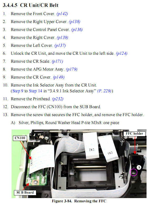 Correa EPSON Pro 4900/4910 CR - Nueva