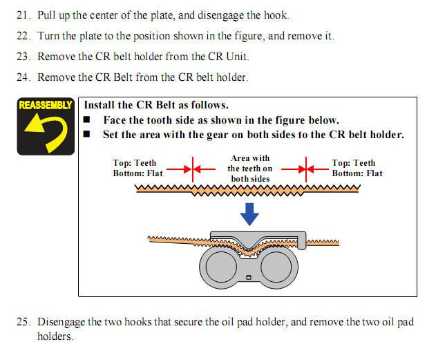 Correa EPSON Pro 4900/4910 CR - Nueva